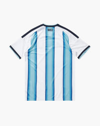 เสื้อฟุตบอล Argentina ปักมือ สีน้ำเงิน×ขาว มุมมองด้านหลัง — CRID
