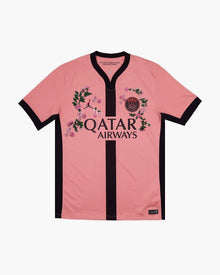 PSG PINK BLACK FLORAL EMBROIDERED CRID