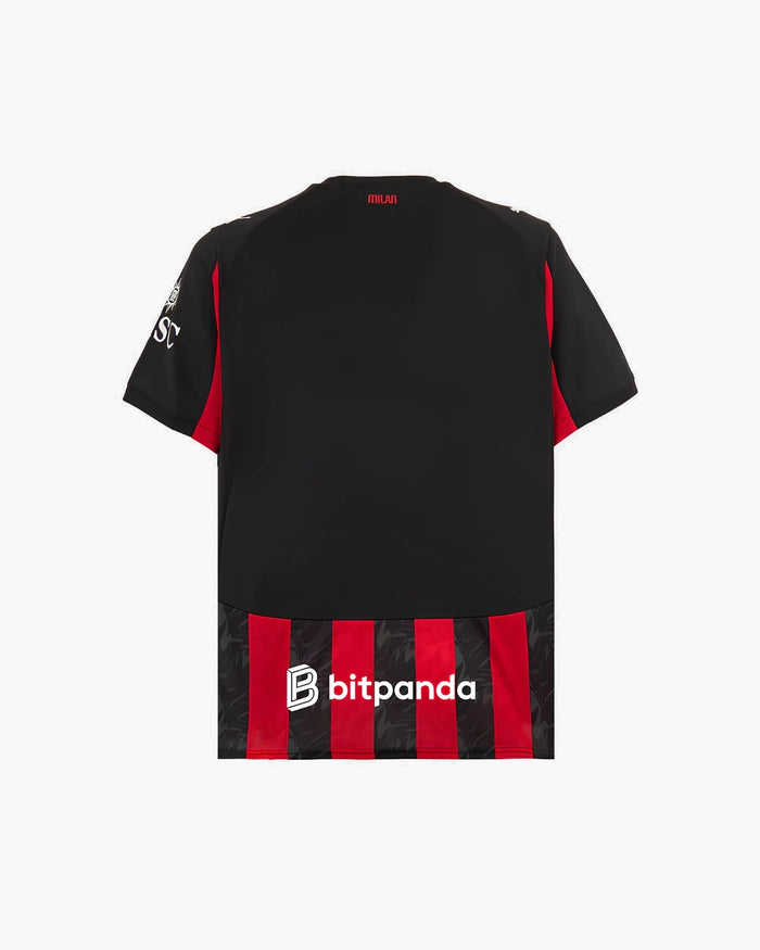 AC MILAN RED BLACK FLORAL EMBROIDERED CRID