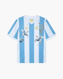 ARGENTINA ALBICELESTE BLUE WHITE FLORAL EMBROIDERED CRID