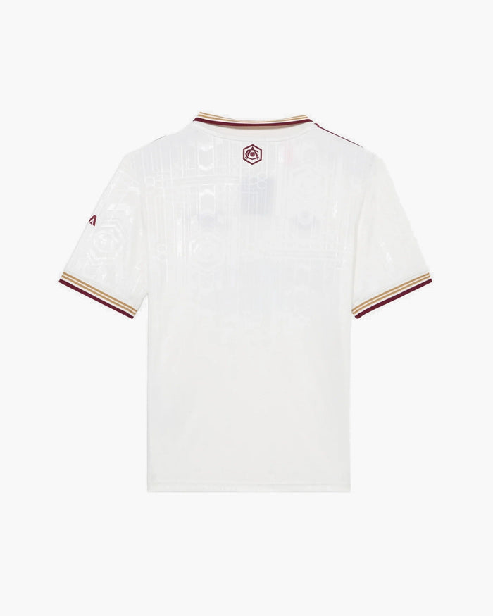 ARSENAL WHITE BURGUNDY FLORAL EMBROIDERED CRID
