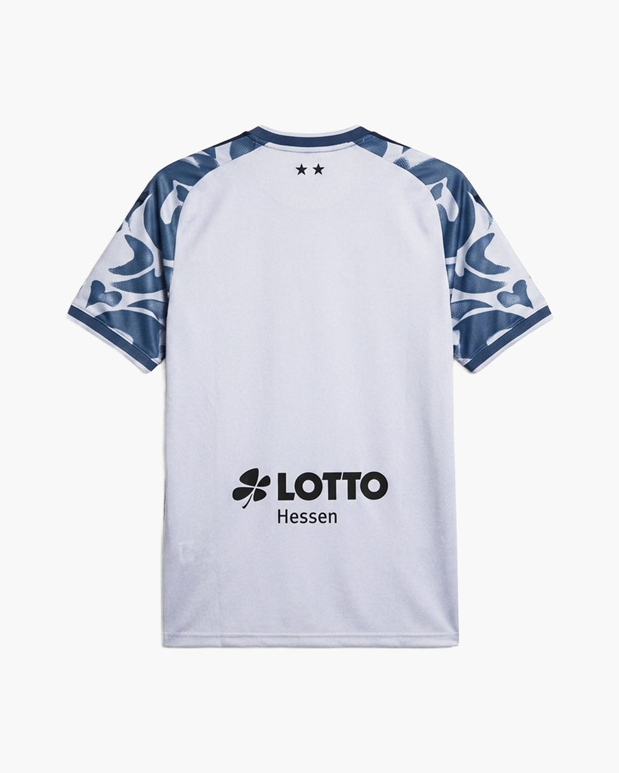 Eintracht Frankfurt 26/27 third shirt, slate blue, back view — CRID