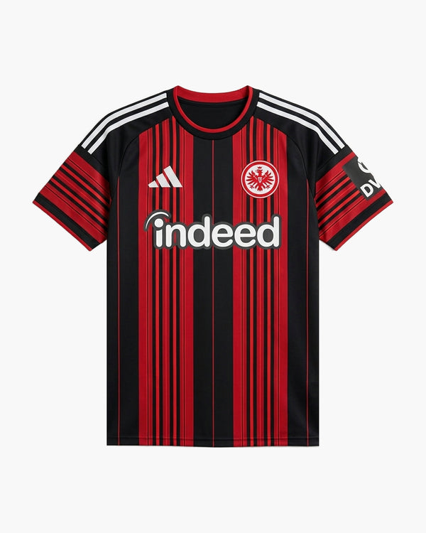 Eintracht Frankfurt 26/27 home shirt, black and red, front view — CRID