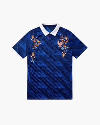 France hand-embroidered football shirt in blue, front view — CRID