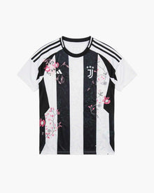 JUVENTUS BLACK WHITE FLORAL EMBROIDERED CRID