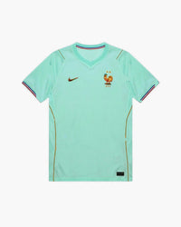 Camiseta Francia 2026 segunda equipación verde menta con el gallo FFF, vista frontal — CRID