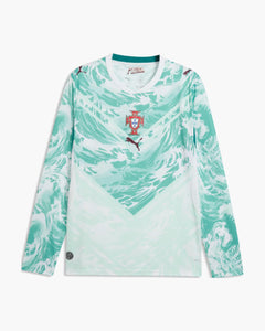Away · White · Green · Long sleeve