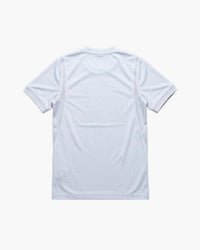 Norway hand-embroidered football shirt in white, back view — CRID
